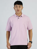 ALP Mode Light Pink Polo T-Shirt front view – Men’s Athleisure Wear