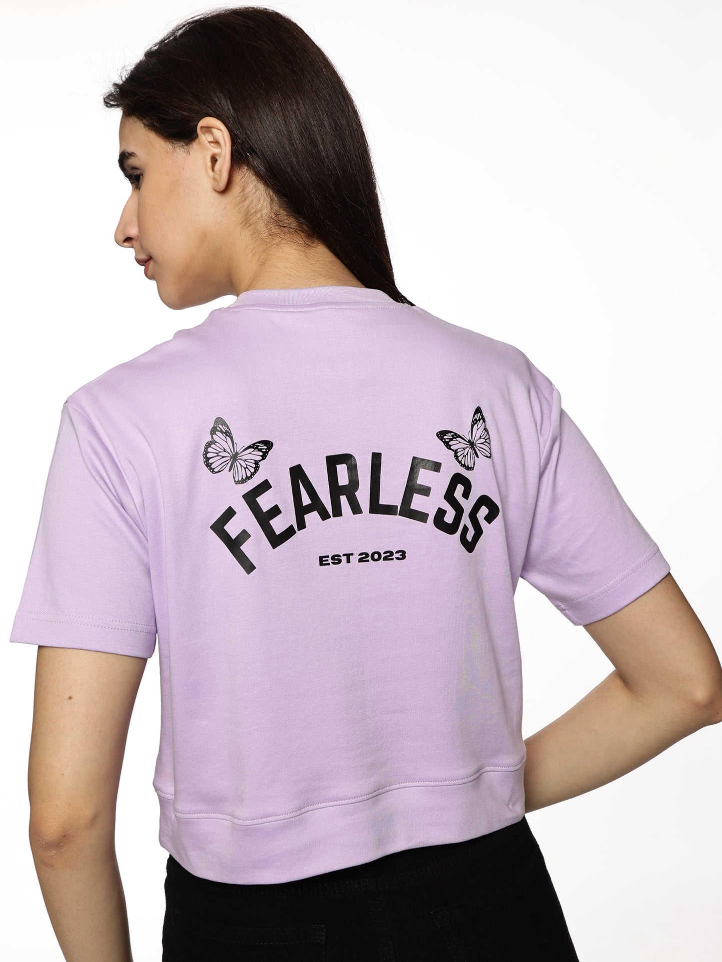 ALP Mode Lilac Crop Top back view – Women’s Athleisure Wear