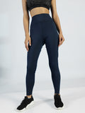 ALP Mode Navy Blue High Waist Leggings front view – Women’s Athleisure Wear


