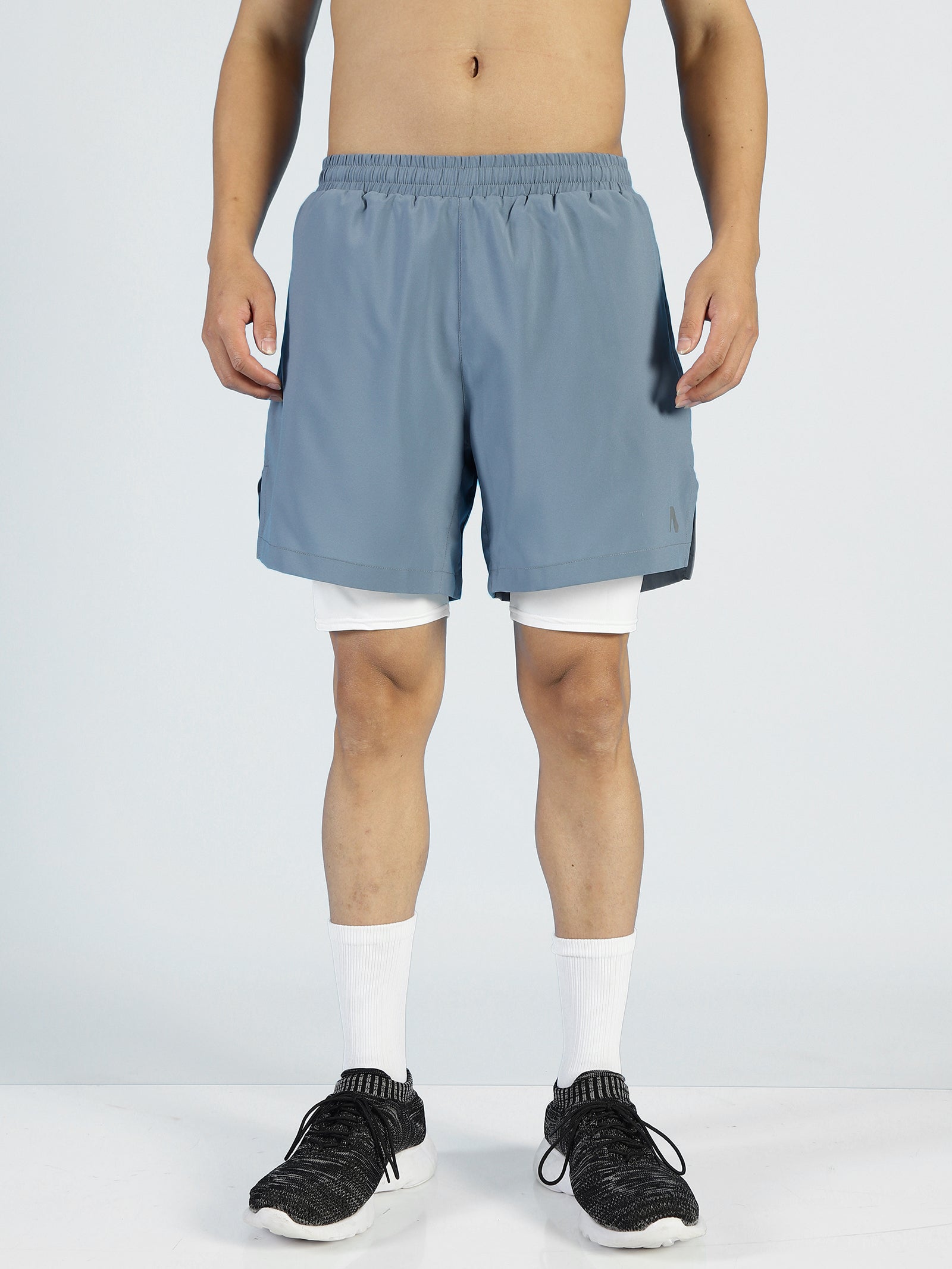 ALP Mode Grey Shorts with Tights – Men’s Athleisure Wear