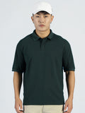 ALP Mode Dark Green Polo T-Shirt front view – Men’s Athleisure Wear