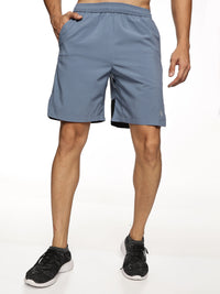 Double Layered Gym Shorts for Men – Silver