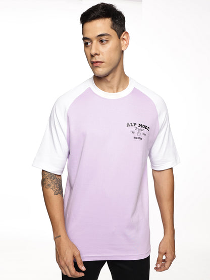 Raglan- Lilac x White